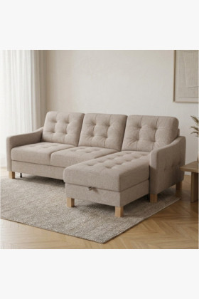 Moderná rohová sedačka Malmo s funkciou spania a úložným priestorom - pravý roh